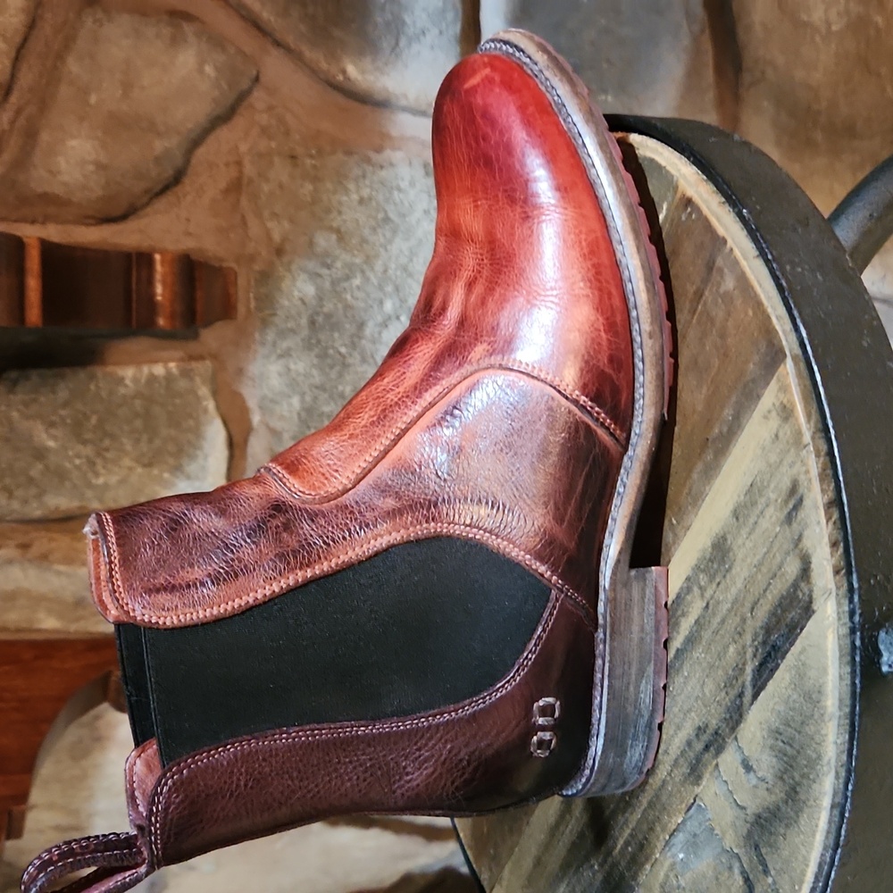 BED|STU Women's Leather Boots, Color: Cranberry. Size: 7 - Picture 3 of 5